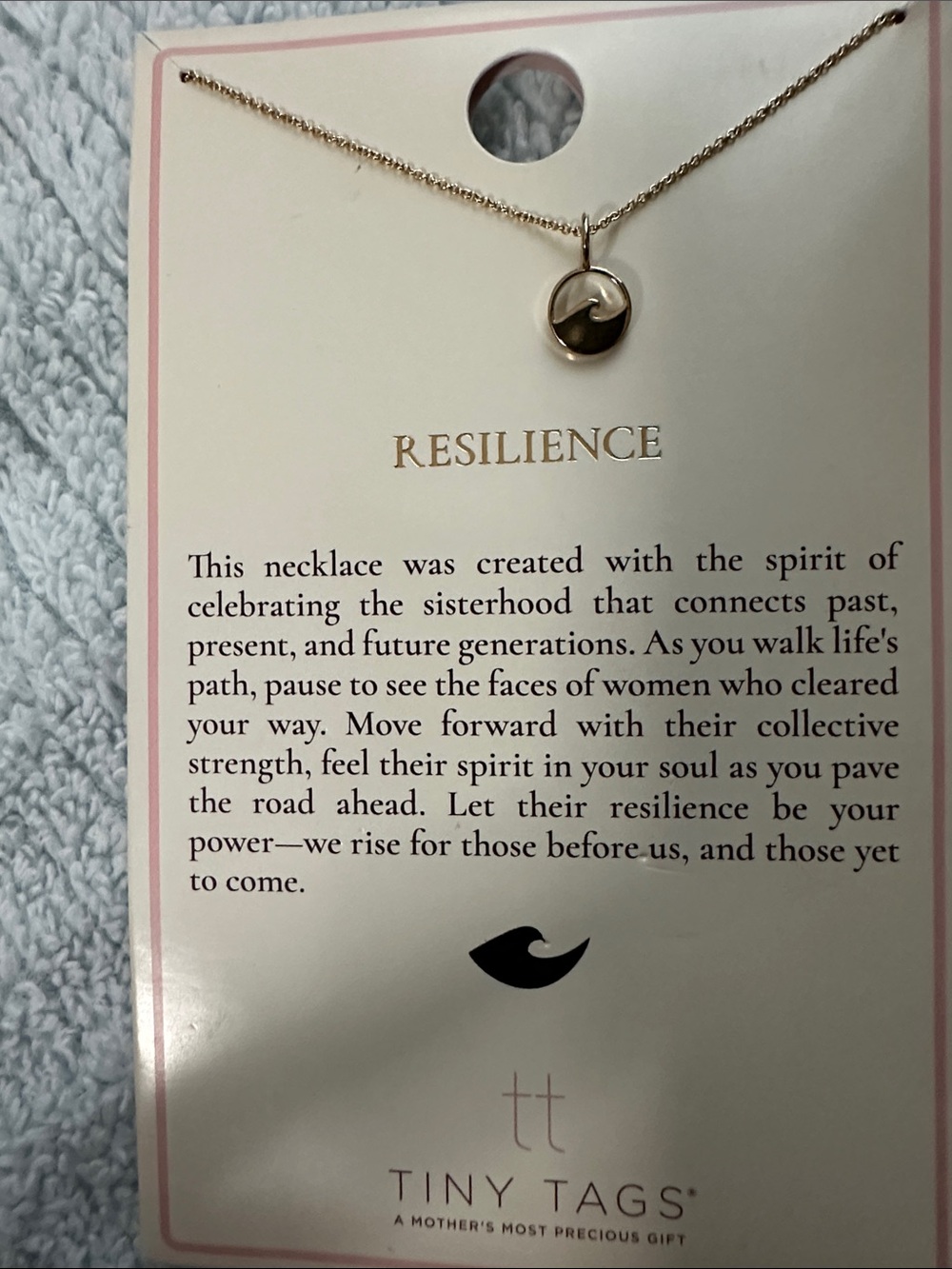 Resilience Gold Pendant Necklace - Gold by Tiny Tags NWT